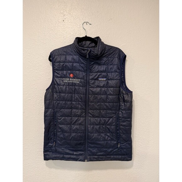 Patagonia Men's Nano Puff Primaloft Insulated Black Puffer Vest Size Medium Logo - Picture 1 of 11